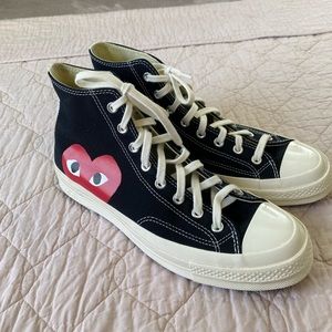 CONVERSE X COMME DES GARCONS PLAY ALL STAR CHUCK '70 HI - BLACK